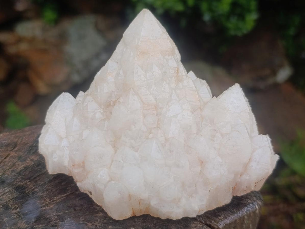 Natural Unique Cascading "Castle" Candle Quartz Crystal Cluster x 1 From Antsirabe, Madagascar