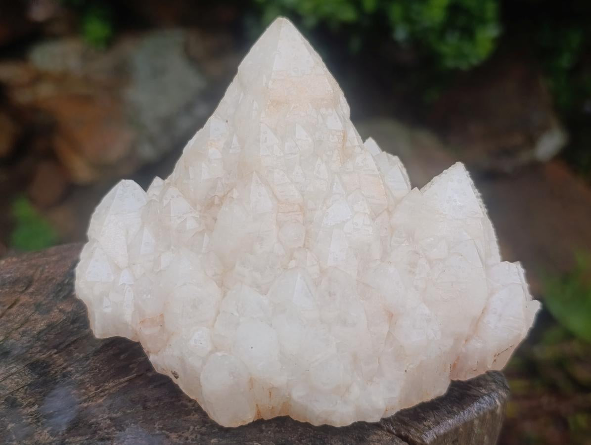 Natural Unique Cascading "Castle" Candle Quartz Crystal Cluster x 1 From Antsirabe, Madagascar