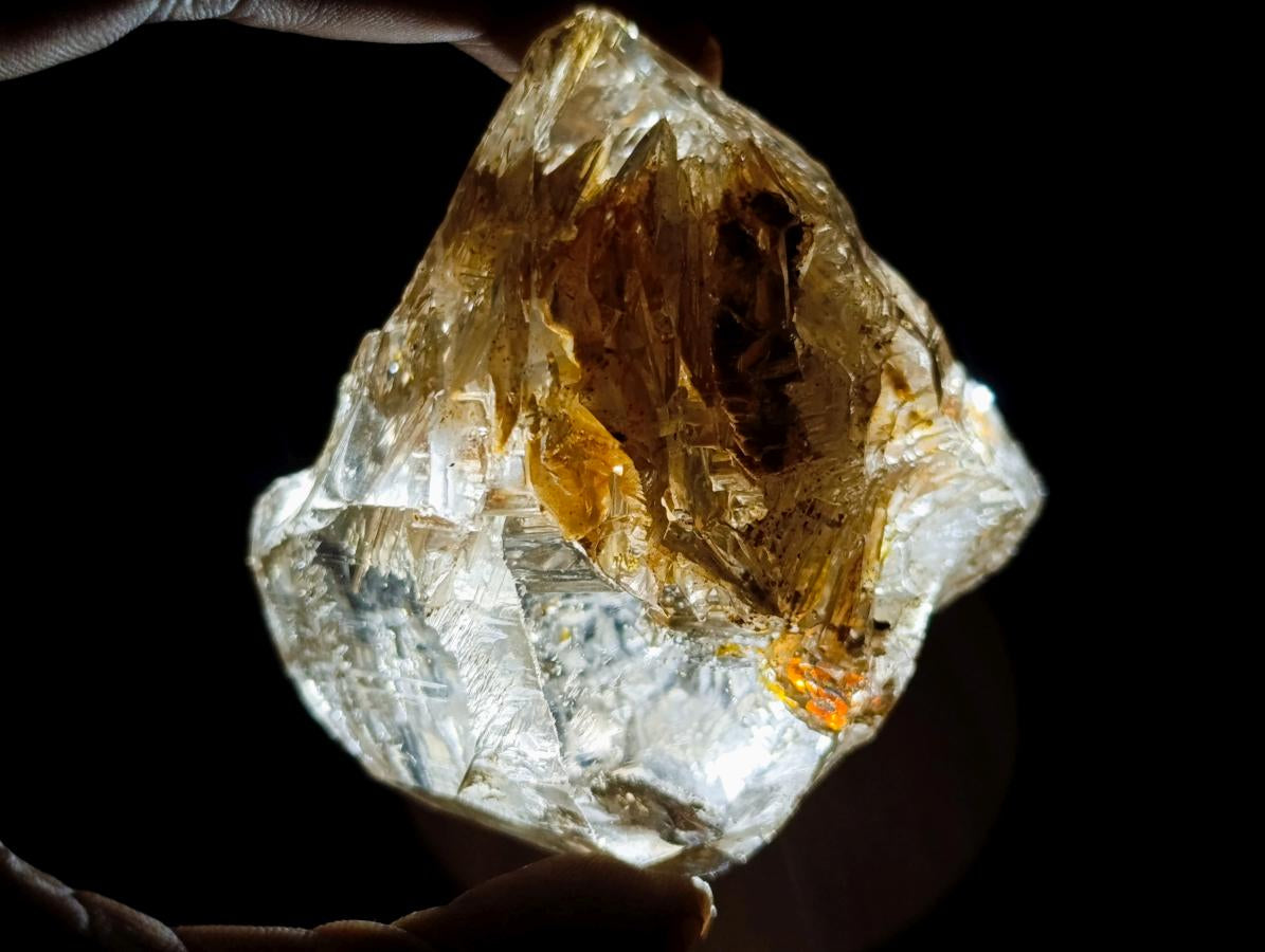 Natural Icy Large Window Fenster Skeletal Quartz Crystal x 1 From Akansobe, Madagascar
