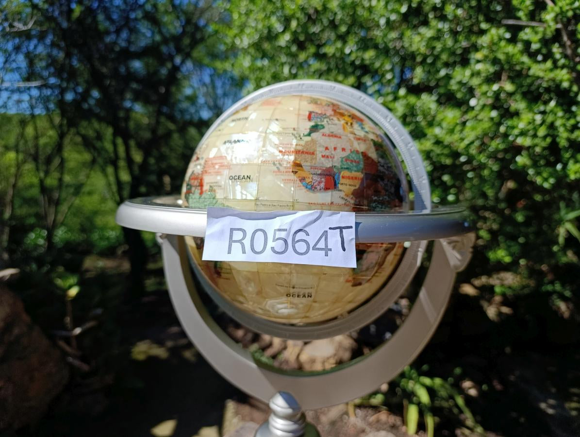 Hand Made Vintage Mother Of Pearl World Globe x 1 From China