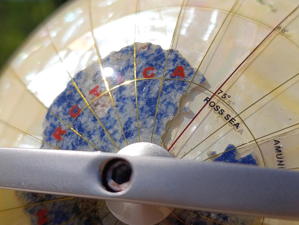 Hand Made Vintage Mother Of Pearl World Globe x 1 From China