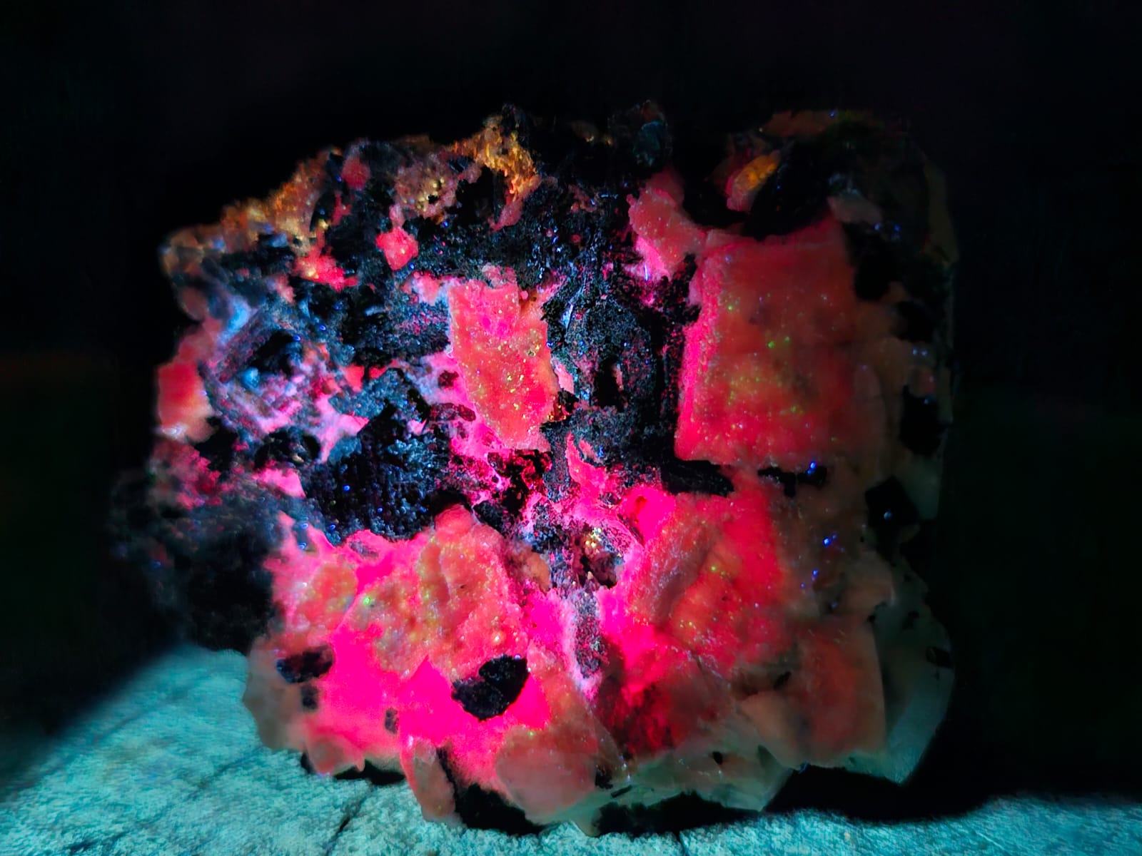 Natural Pitch Black Shiny Acicular Aegirine Specimen x 1 From Zomba, Malawi
