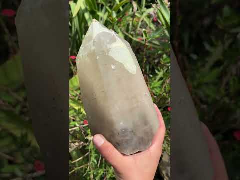 Natural Smokey with Hyalite Opal and Rutile Quartz Crystal x 1 From Erongo, Namibia