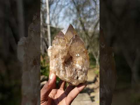 Natural White Phantom Centred Cascading Smokey Citrine Crystal Cluster x 1 From Luena, Congo