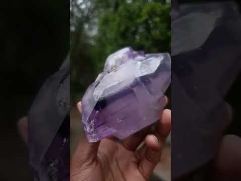 Polished Multi, Double Terminated Amethyst Window Crystal x 1 From Akansobe, Madagascar