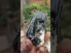 Natural Large Double Terminated Schorl Black Tourmaline Crystal with Feldspar x 1 From Erongo, Namibia