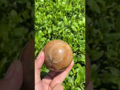 Polished Chatoyant Peach Moonstone Sphere x 1 From Madagascar