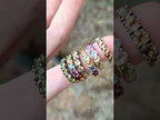 Hand Made 9 Carat Gold Plated Faceted Chakra Ring - Sold Per Item - From Southern Africa