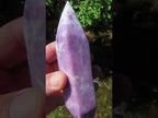 Polished Double Terminated Lilac Lepidolite Crystal x 1 From Zimbabwe
