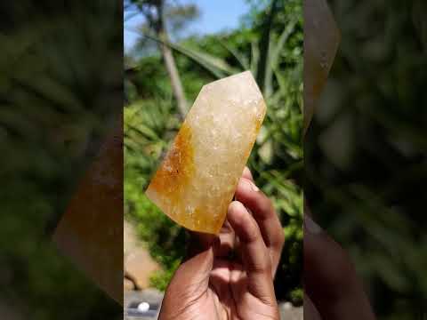 Polished Golden Healer Limonite Quartz Crystal x 1 From Madagascar