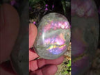 Polished Purple Sunset Labradorite Palm Stone x 1 From Tulear, Madagascar
