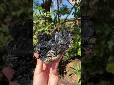 Natural Schorl Black Tourmaline Specimen x 1 From Erongo, Namibia