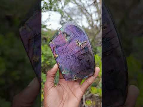 Polished Purple Flash Labradorite Standing Display Piece x 1 From Tulear, Madagascar
