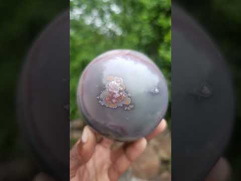 Polished Stunning Pink Grey and White Shashe River Agate Ball x 1 From Shashe River, Zimbabwe