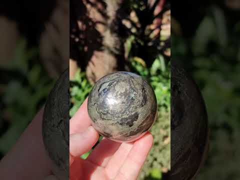 Polished Golden Pyrite "Pharaoh Stone" Sphere x 1 From Iron Duke Mine, Zimbabwe
