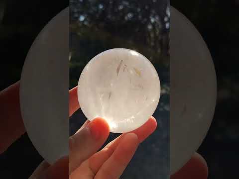 Polished Rainbow Veiled Rock Crystal Ball x 1 From Madagascar