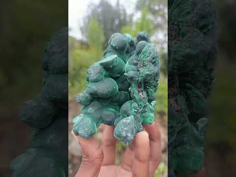 Natural Cabinet Size Botryoidal Silky Malachite Specimen x 1 From Kasompe, Congo