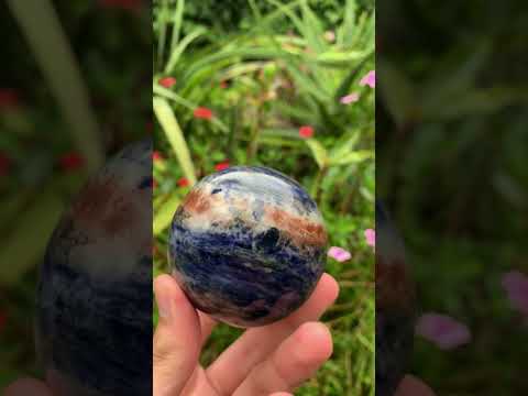 Polished Blue Sodalite Gemstone Sphere x 1 From Kunene, Namibia