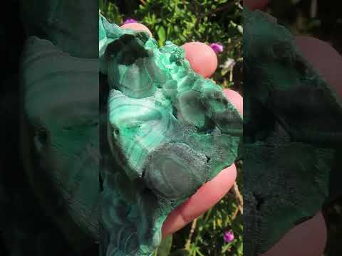 Natural Chatoyant Silky Crystalline Malachite x 1 From Kasompe, Congo