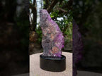 Hand Made Super Rare Sugilite Laughing Buddha (Maitreya) Under a Blossoming Tree x 1 From Wessels Mine, South Africa