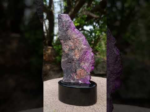 Hand Made Super Rare Sugilite Laughing Buddha (Maitreya) Under a Blossoming Tree x 1 From Wessels Mine, South Africa