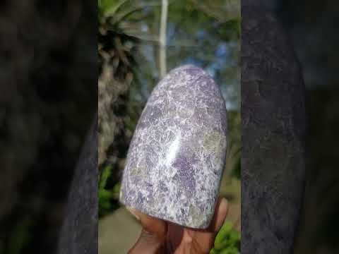 Polished Purple Lepidolite Standing Display Piece x 1 From Madagascar