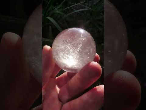 Polished Clear Quartz Rainbow-Veiled Crystal Ball x 1 From Madagascar