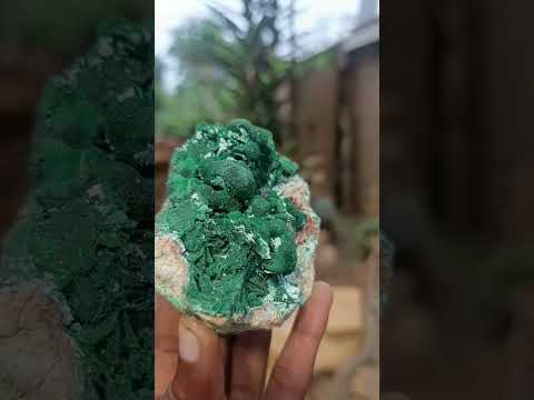 Natural Ball and Bladed Malachite after Azurite Pseudomorph Specimen x 1 From Kolwezi, Congo