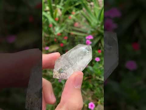 Polished Double Terminated Quartz Crystal with Lepidocrocite Inclusions x 1 From Madagascar