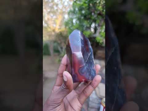 Polished Strawberry Agate Display Crystal x 1 From Mozambique