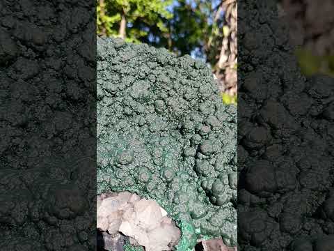 Natural Superb XL Crystalline Botryoidal Malachite Double Sided Floater Specimen with a Metal Display Stand x 1 From Kolwezi, Congo