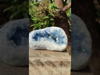 Polished and Natural Blue Celestite Geode Specimen x 1 From Sakoany Madagascar