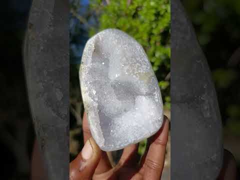Polished Unique Crystalline Blue Lace Agate Display Piece x 1 From Nsanje, Malawi
