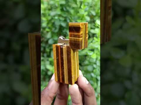 Hand Made Antique Golden Tiger Eye Lighter x 1 From South Africa