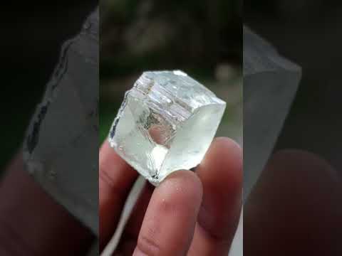 Natural 300 Carat Pair of Clear Triphane Rough Faceting Crystals x 1 From Afghanistan