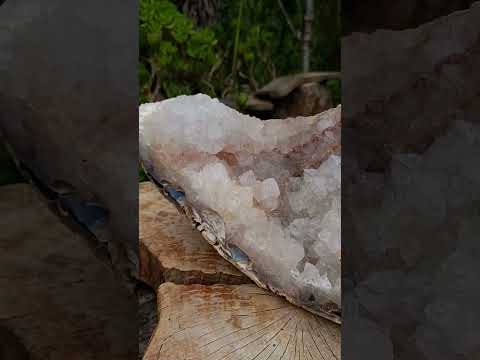Polished XL Crystal Centre Agate Display Piece x 1 From Maintirano, Madagascar