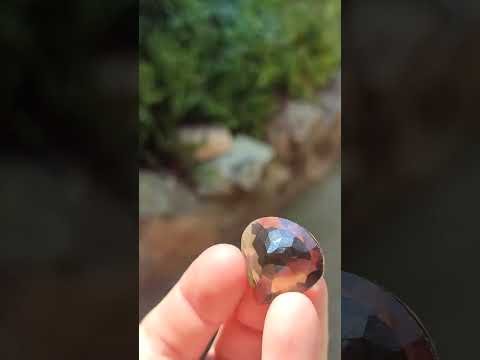 Polished Faceted 29.5 Carat Smokey Quartz Heart Stone x 1 From Madagascar