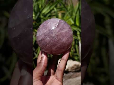 Polished Gemmy Star Lavender Rose Quartz Sphere x 1 From Ambatondrazaka, Madagascar