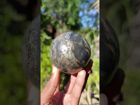 Polished Golden Pyrite "Pharaoh Stone" Sphere x 1 From Iron Duke Mine, Zimbabwe