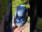 Polished Super Rare Deep Blue Dumortierite Standing Display Piece x 1 From Madagascar