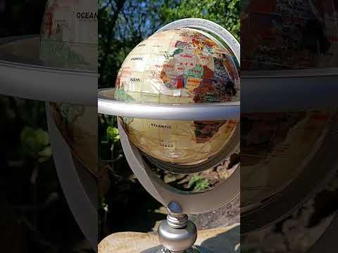 Hand Made Vintage Mother Of Pearl World Globe x 1 From China