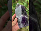 Polished Dark Chevron Amethyst Point x 1 From Zambia