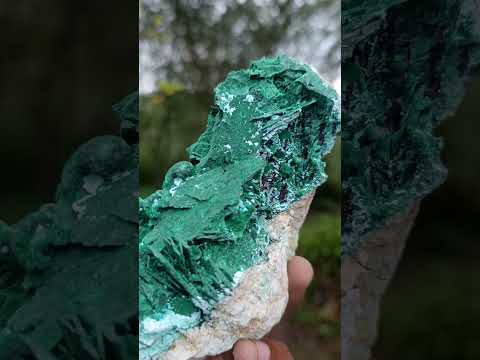 Natural Bladed Malachite after Azurite Pseudomorph Specimen x 1 From Kolwezi, Congo