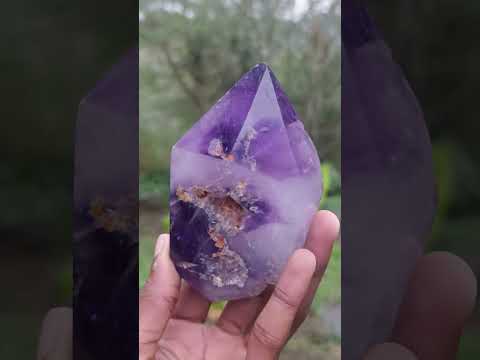 Polished Double Terminated Amethyst Window Crystal x 1 From Akansobe, Madagascar