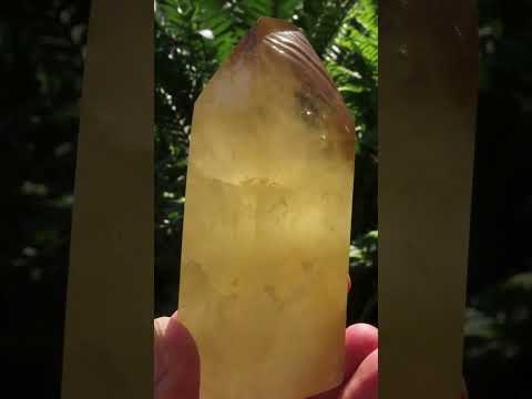 Polished Large Bright Yellow Natural Citrine Crystal x 1 From Anzojorobe, Madagascar