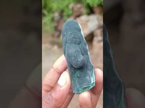 Natural Dark Green Velvet Malachite Stalagmite Specimen x 1 From Kasompe, Congo