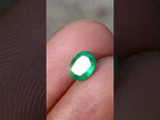 Polished 0.76 Carat 8 mm Oval Sandawana Faceted Emerald Stone x 1 From Sandawana, Zimbabwe