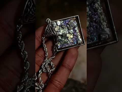 Handmade Bismuth Crystal Necklace x 1 From South Africa