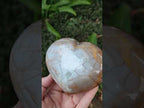 Polished Large Pearly Moonstone Gemstone Heart x 1 From Madagascar