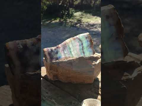 Polished Translucent Watermelon Fluorite Slice x 1 From Uis, Namibia
